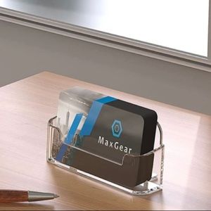 Clear business card holders (6 available) like new